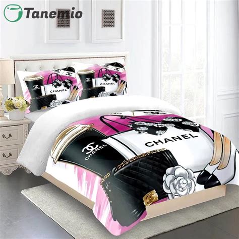 chanel logo duvet cover|chanel comforter set queen.